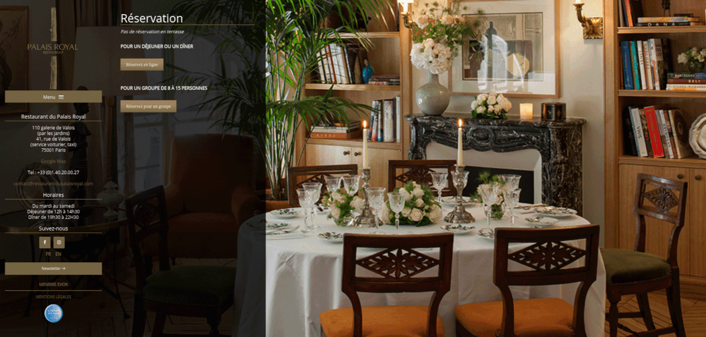 animations audit Figma Food  French gourmet luxury restaurant Webdesign Website