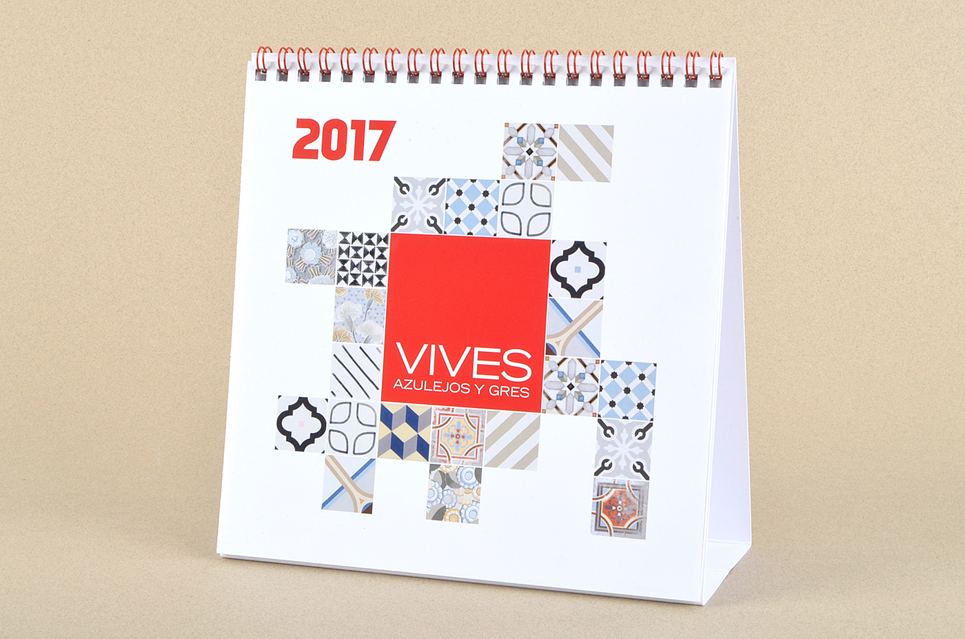 calendario ceramica valencia imprenta papel sobremesa soporte wire'o