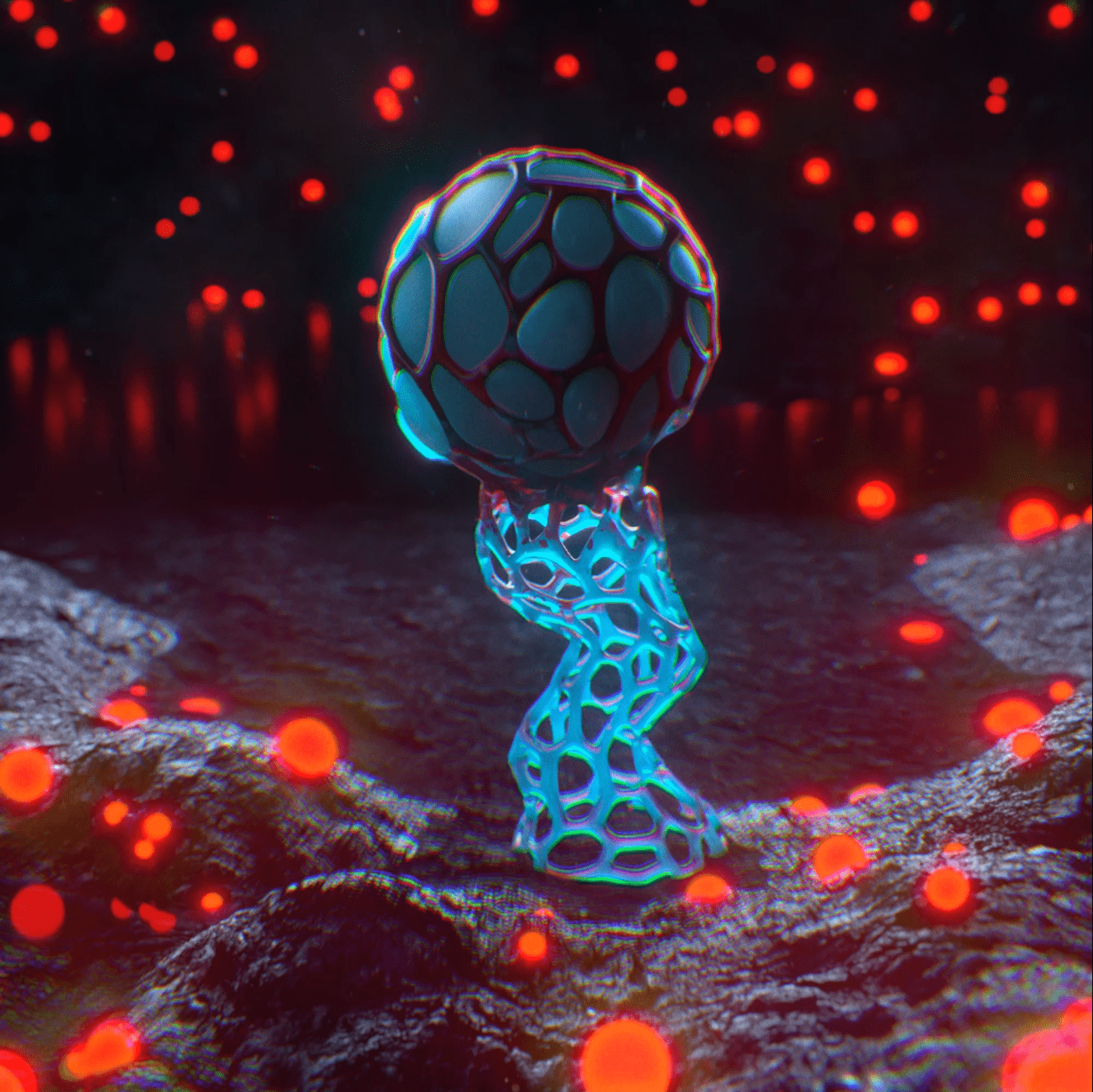 3D alien animation  botanical Flowers Nature photorealistic plants Scifi Space 