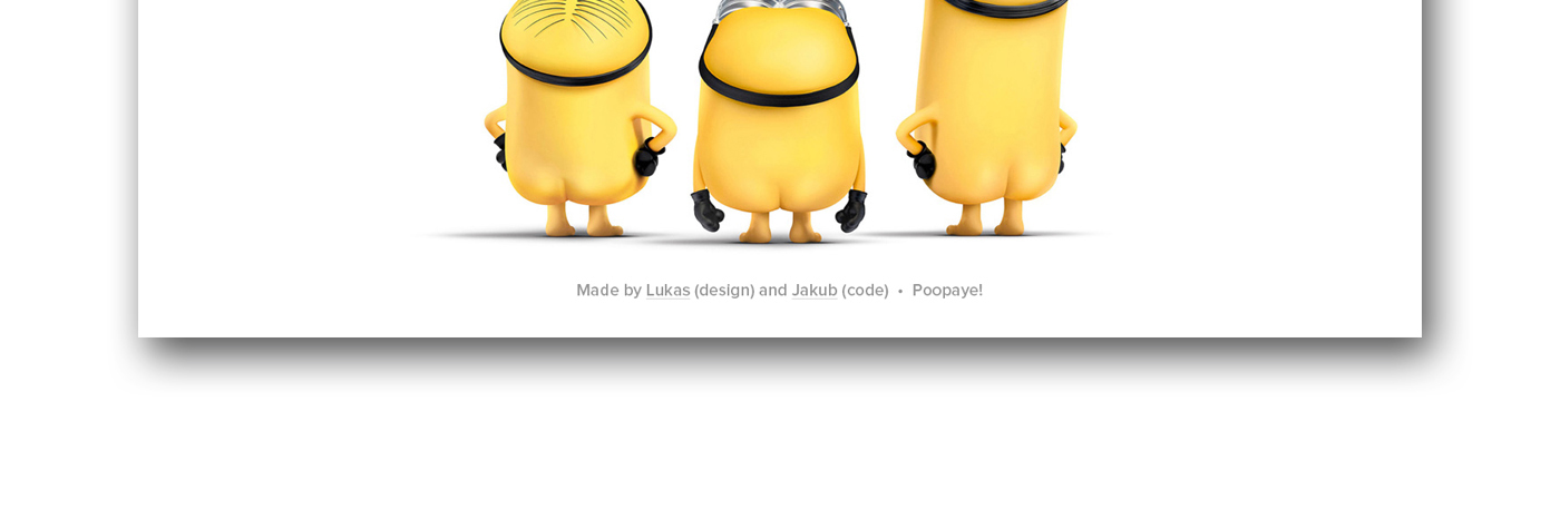 Proposal Webdesign minions Website designer yellow