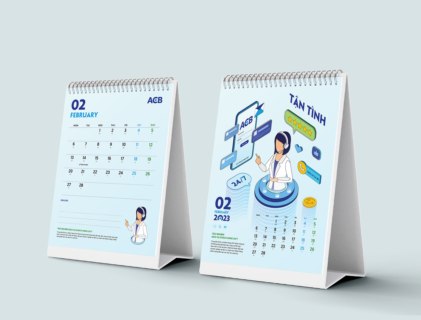 ACB bank Bank calendar calendar 2023 calendar design calendar isometric Isometric
