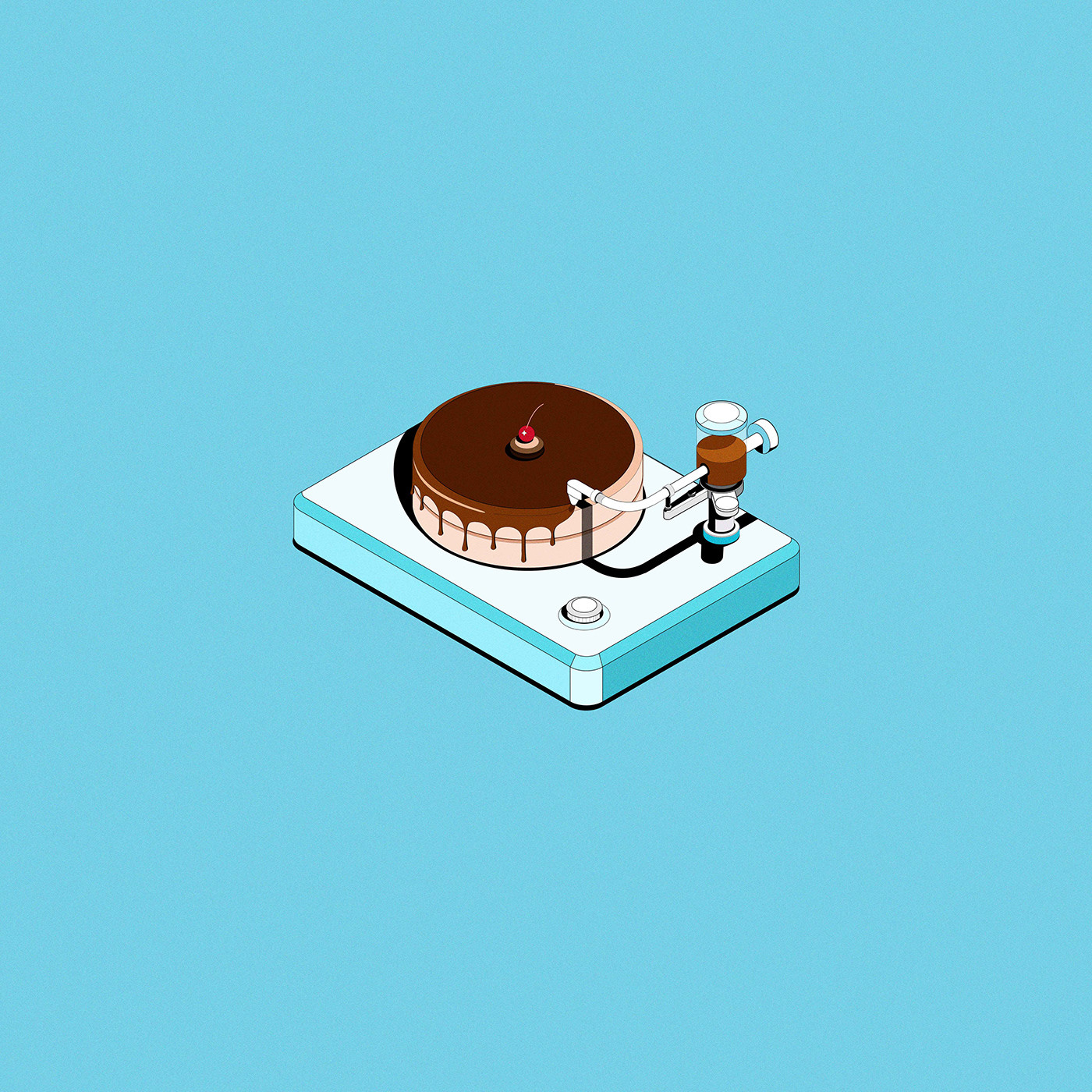 Coffee Food  ILLUSTRATION  instruments Isometric music playing taste vector