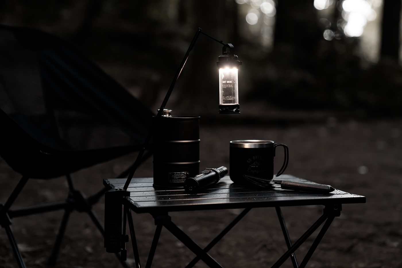 adventure black camping forest glamping Lighting Design  Outdoor Photography  Travel woods
