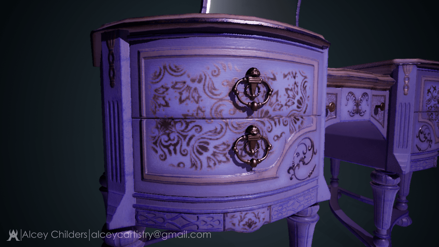 furniture 3D Render Maya Zbrush Substance Painter Unreal Engine 3d modeling Digital Art  Game Art