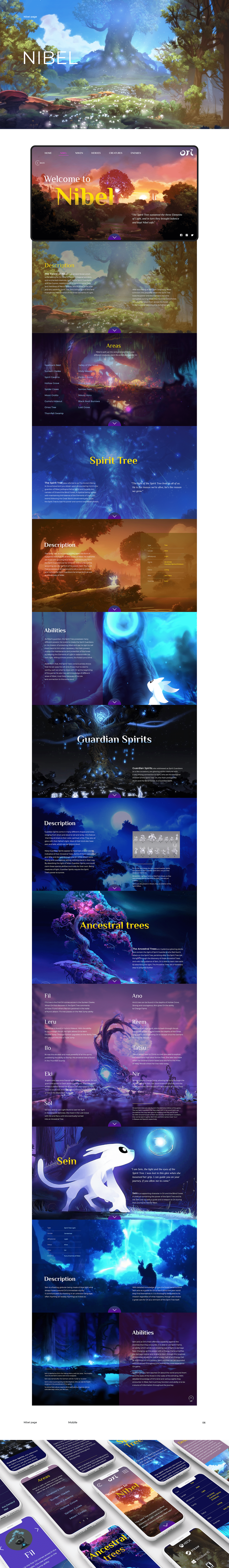 blind forest concept game game design  mobile moon studio Ori ux/ui Web Design  Will of the Wisps