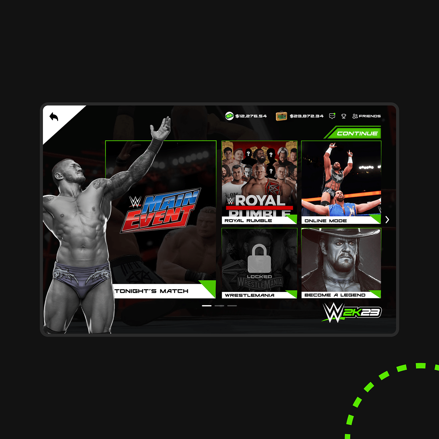gamedesign Gaming sport uiux uiuxdesign Wrestling WWE WWEGames