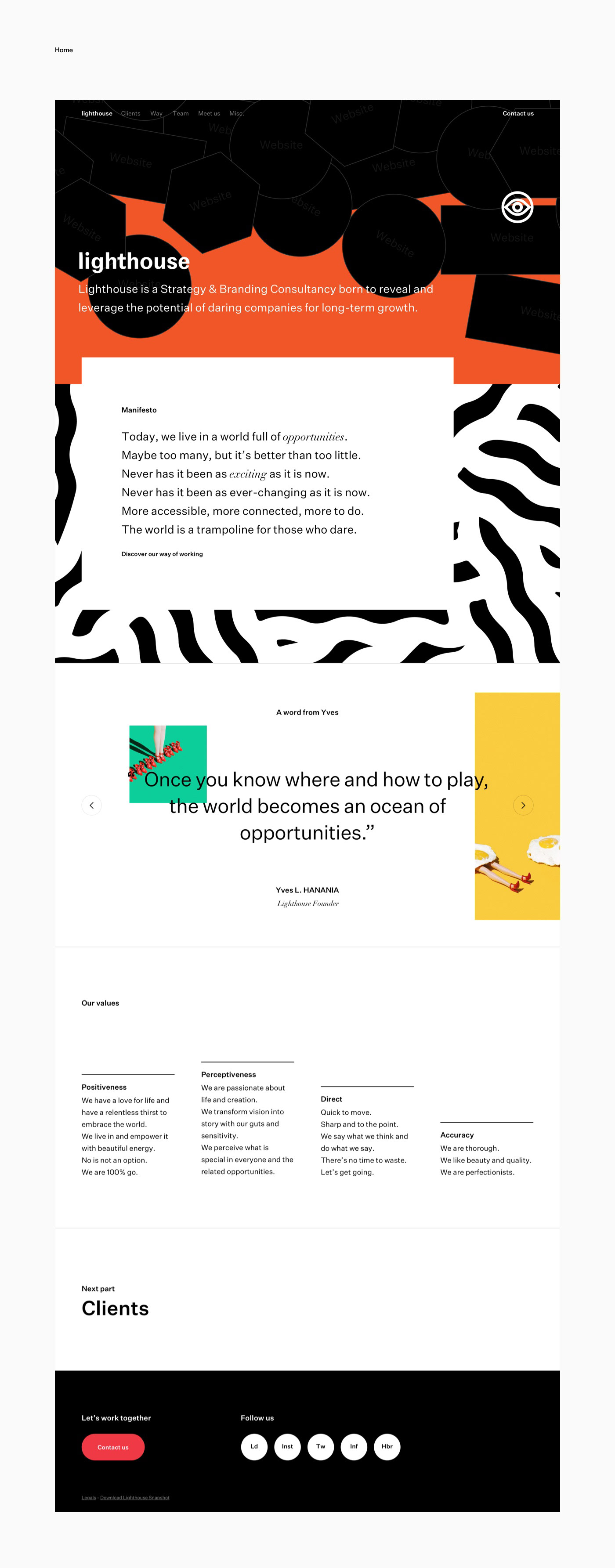 bold UI Website flat animation  colorfull minimalist