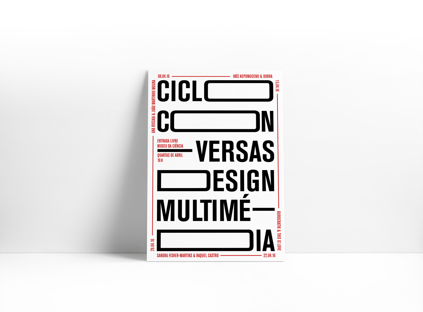 design+multimédia video marca gráfica design poster ciclo conversas Multimedia 