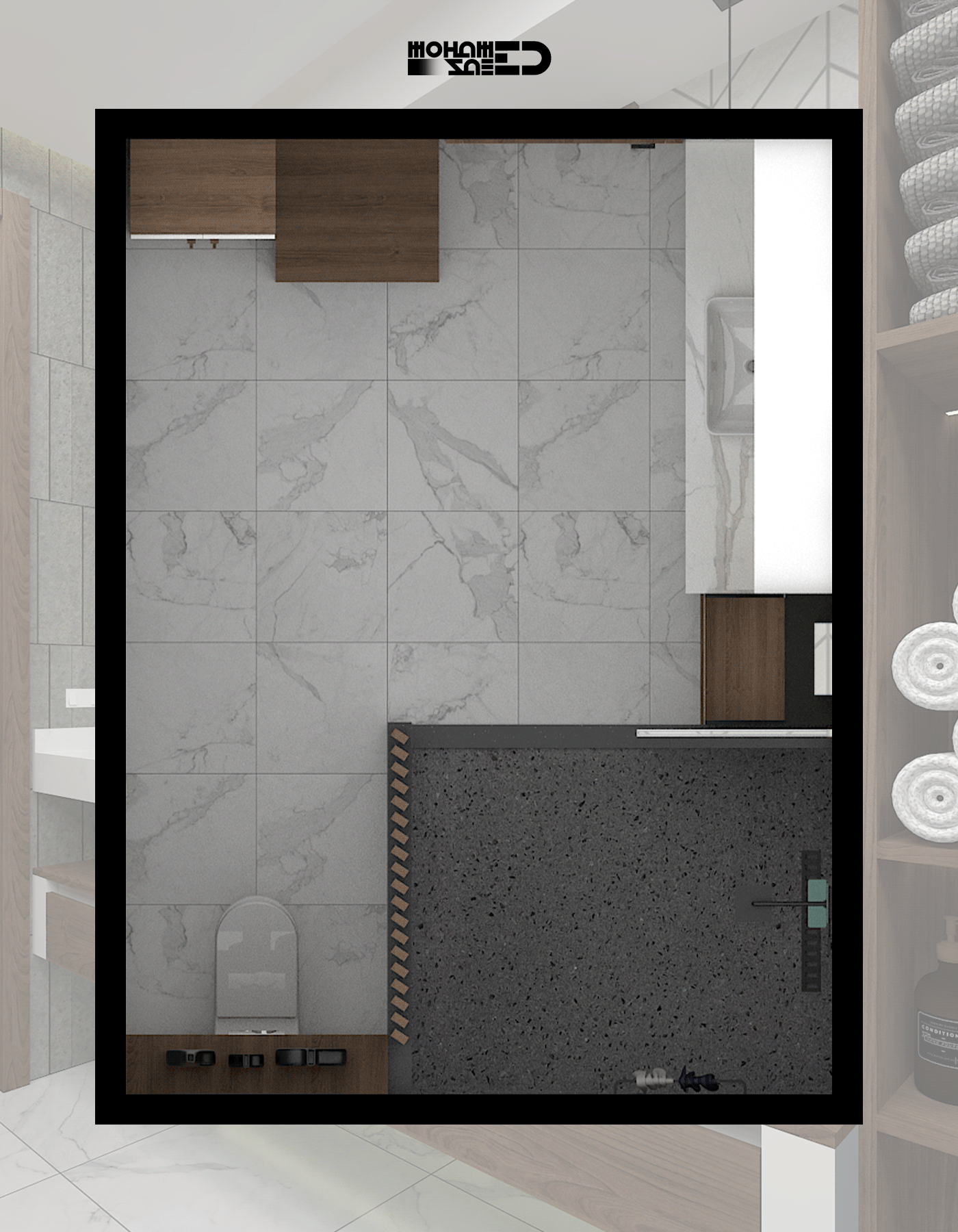 architecture bathroom indoor interior design  Render sketch visualization vray