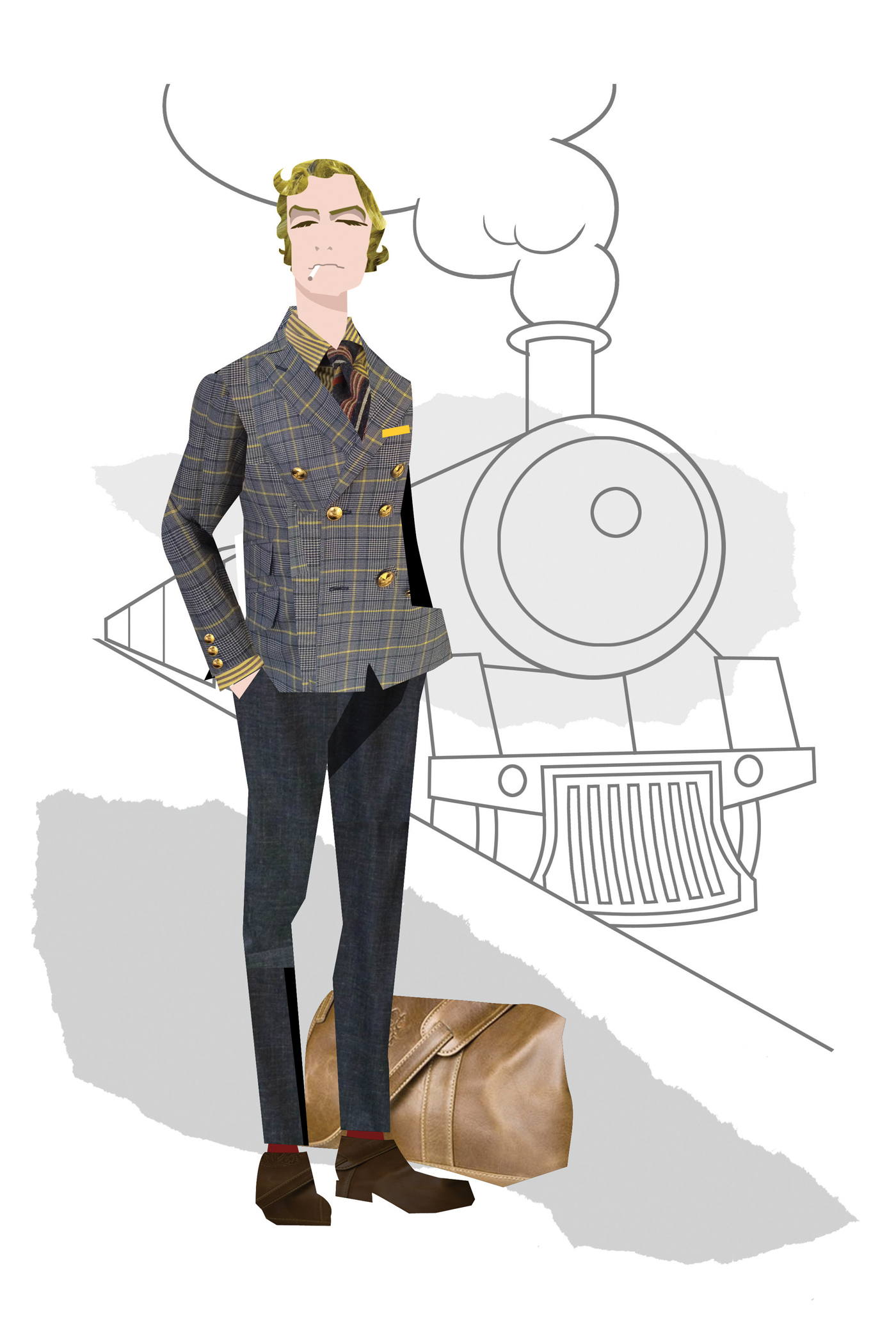 james bond daniel craig idris elba michael caine Samuel L Jackson Steve McQueen Oliver Reed suits men Icon Travel train balloon tailoring