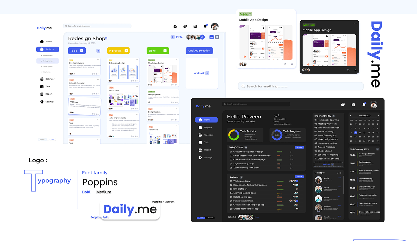 DailyUI dailyux dashboard information management Project thumbnail ui design ux UX design