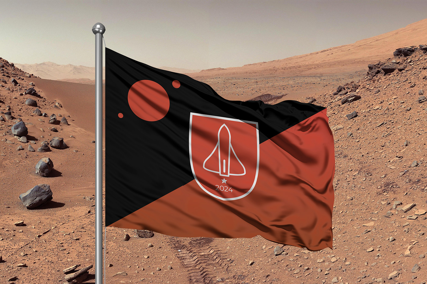 concept design emblem flag graphic graphic design  identity mars nasa Space 