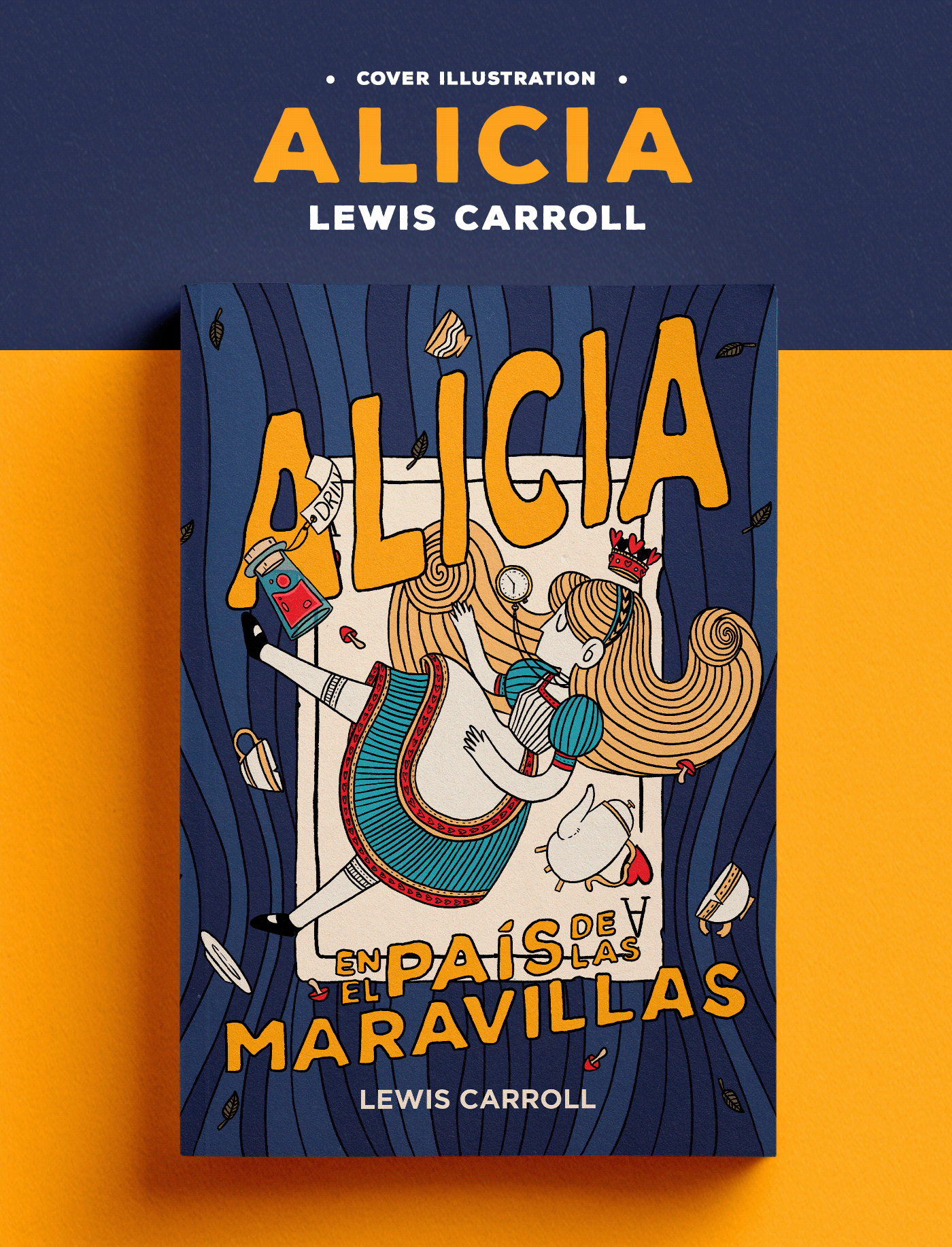 Alice's alicia book book cover cover Cover Book ilustracion ilustration lewis carroll