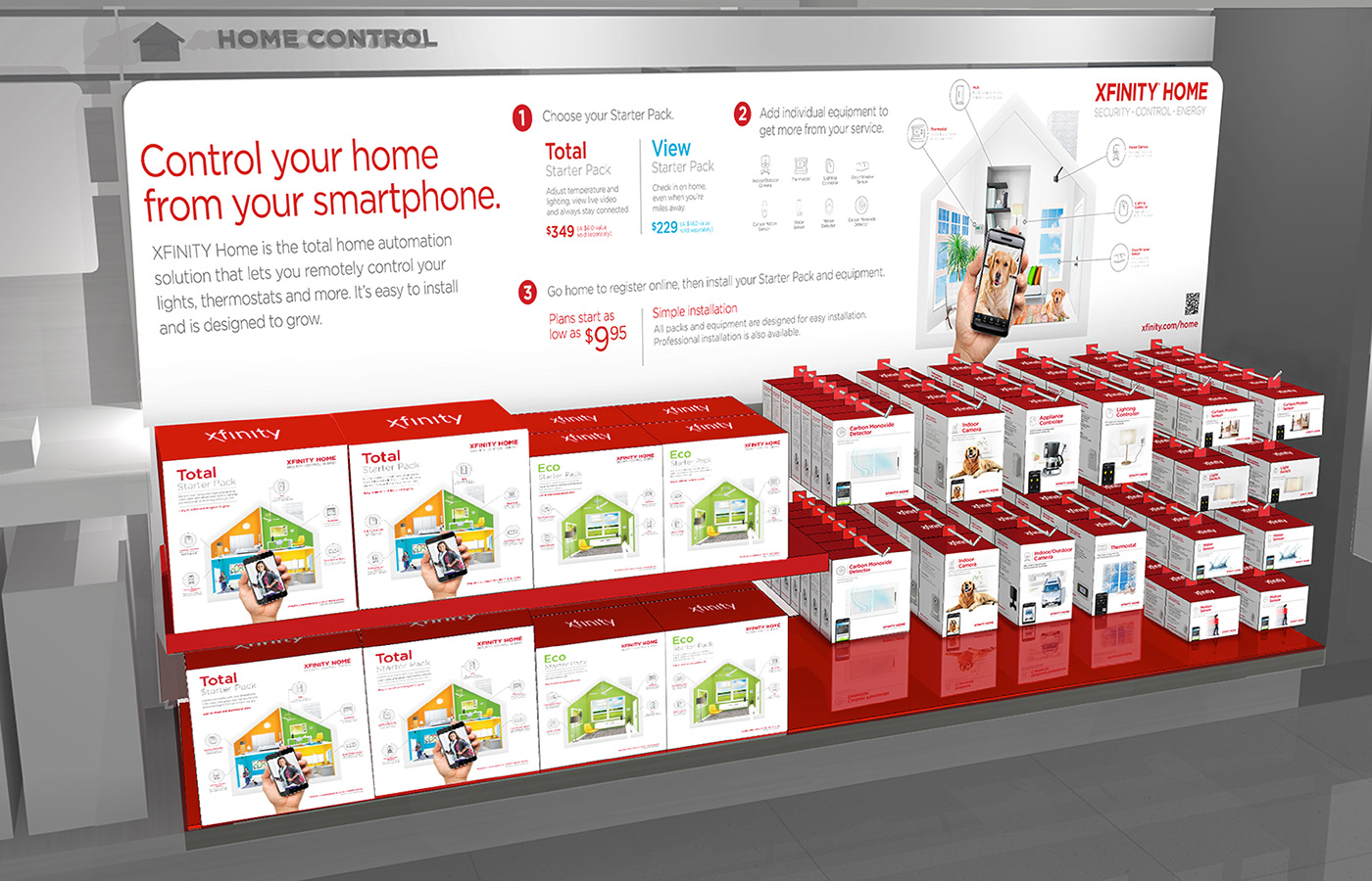 Retail merchandising Display in-store best buy Brandsmart Signage Smart Home automation