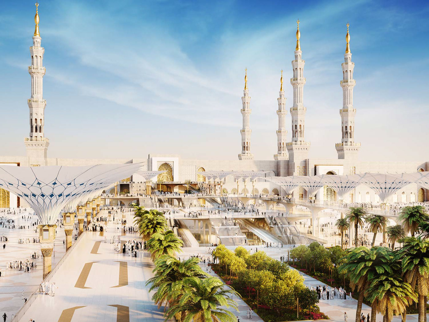 architectural visualisations expansion mosque medina