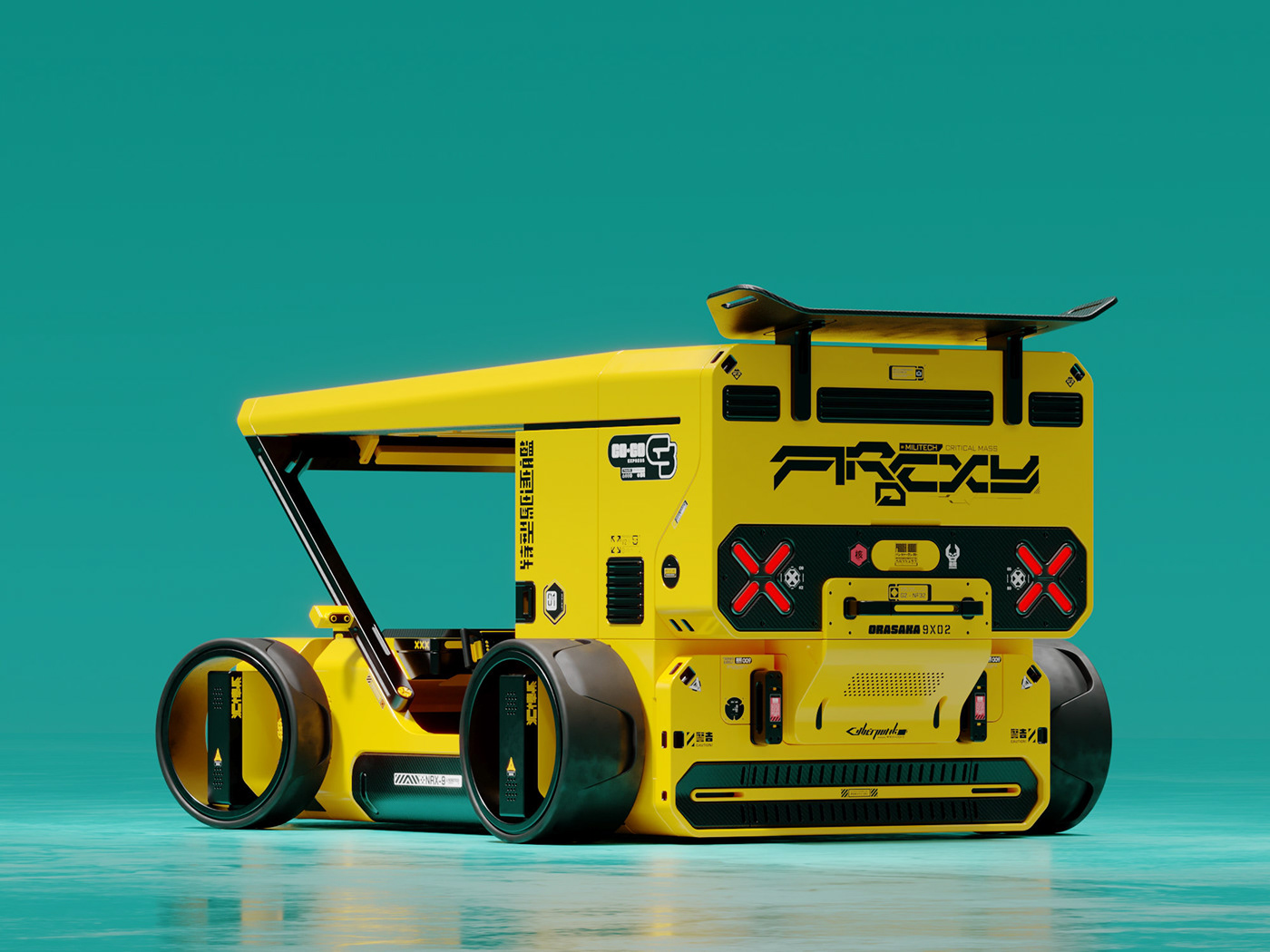 Vehicle automotive   car cardesign vehicledesign Conceptdesign Scifi Cyberpunk sci-fi 3D