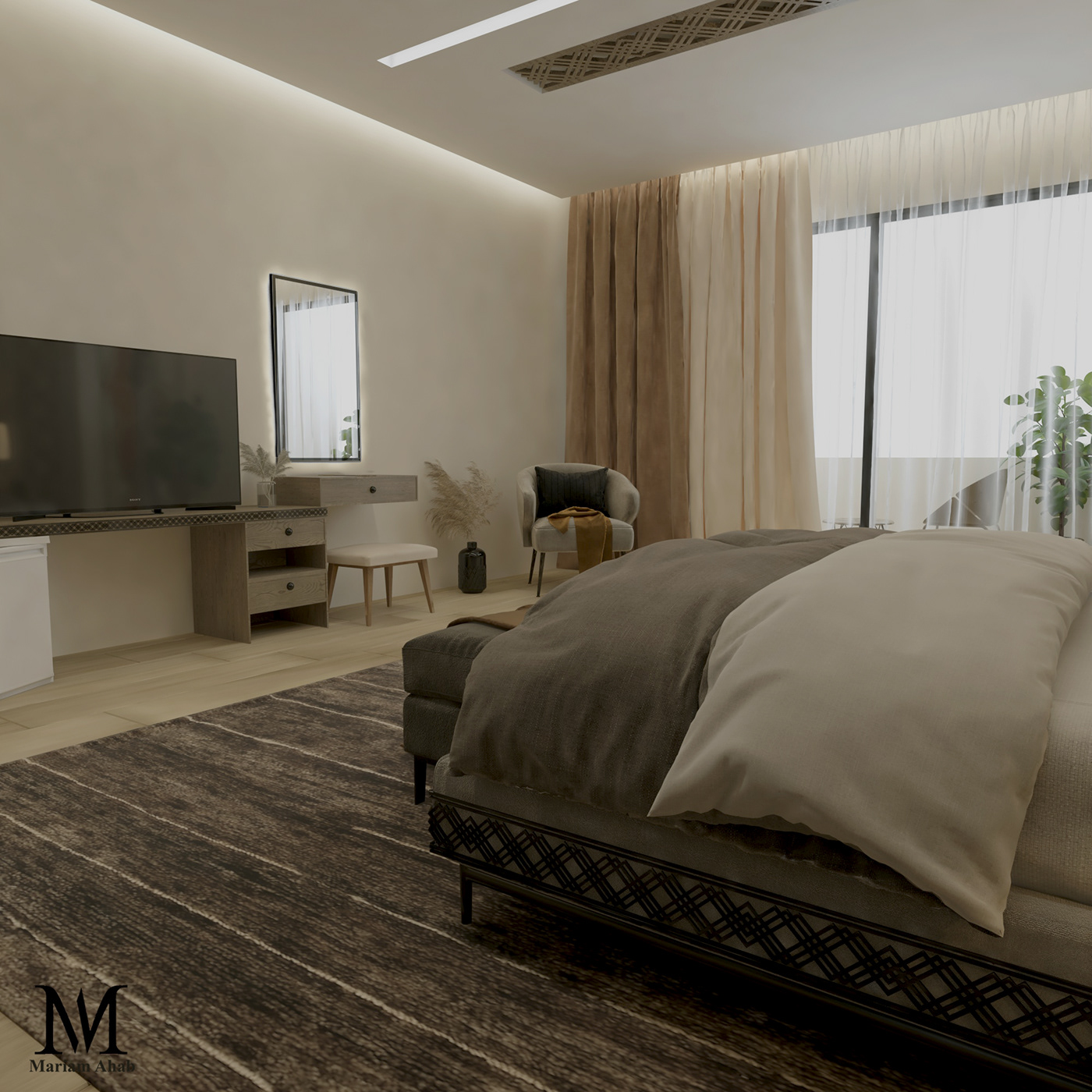 furniture interior design  hotel room 3ds max vray design architecture concept designer Triangles