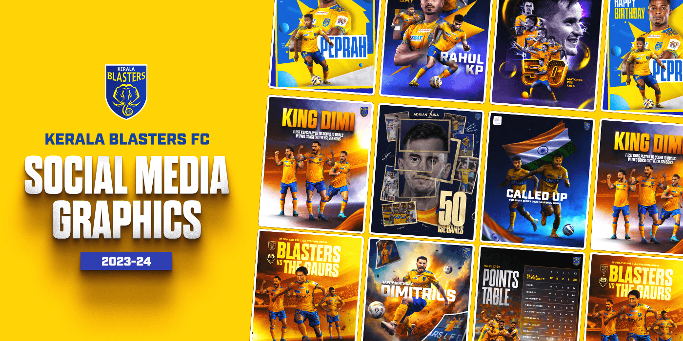 matchday Game Day soccer football sports Sports Design football design social media marketing   Kerala Blasters