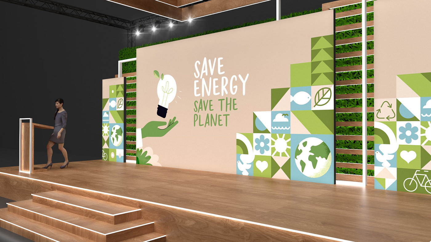 Save energy logo Event Stage Corporate Identity Corporate Design branding  brand identity Sustainability energy