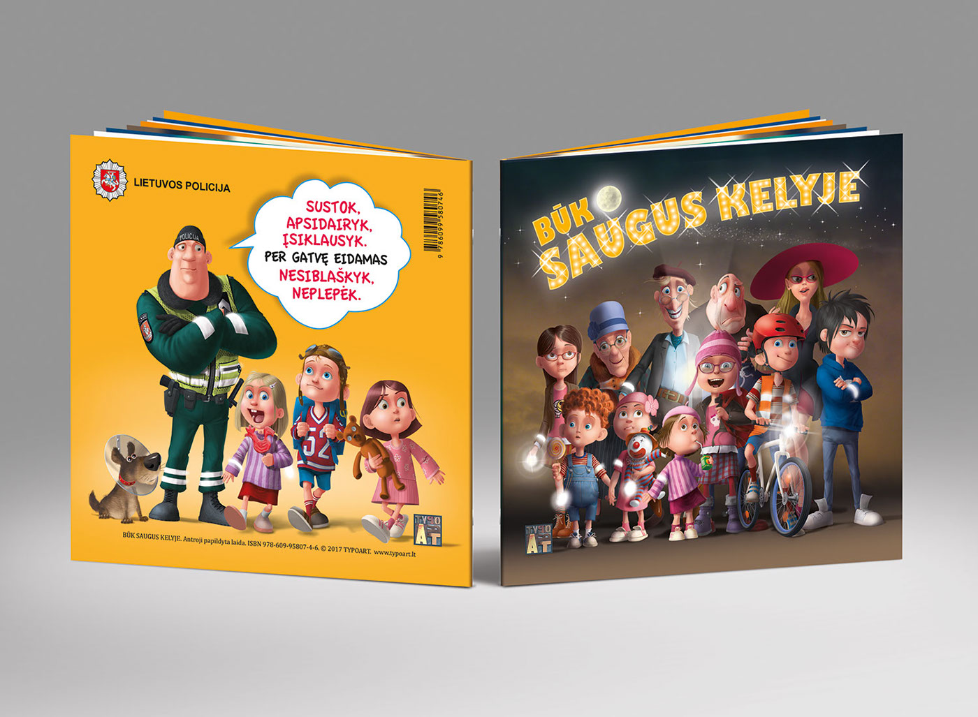 typoart Gediminas Leonavicius comic book children road safe souvenirs school