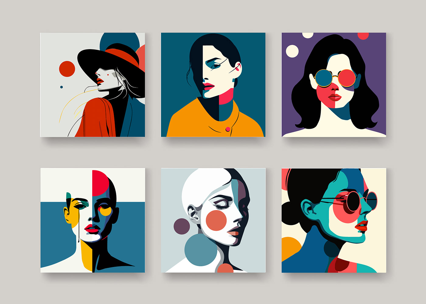 human face portrait woman Fashion  design Graphic Designer adobe illustrator vector Digital Art  ILLUSTRATION 