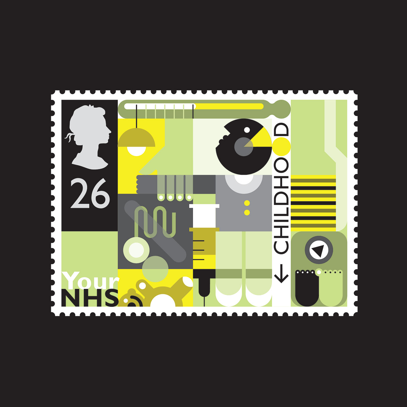 design iIllustration stamps healthcare