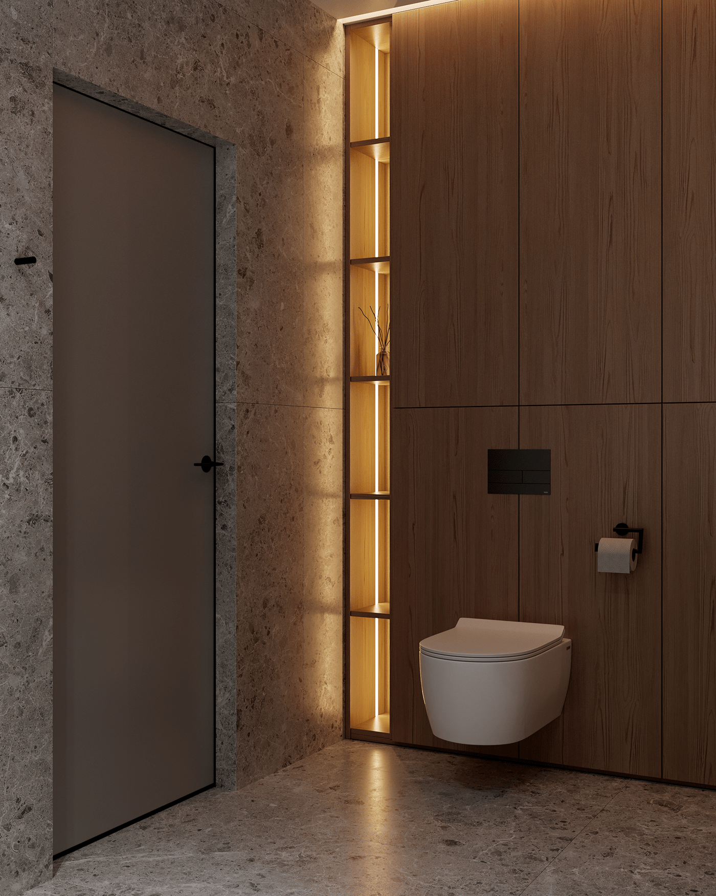 architecture bathroom Interior interior design  minimal modern Render visualization