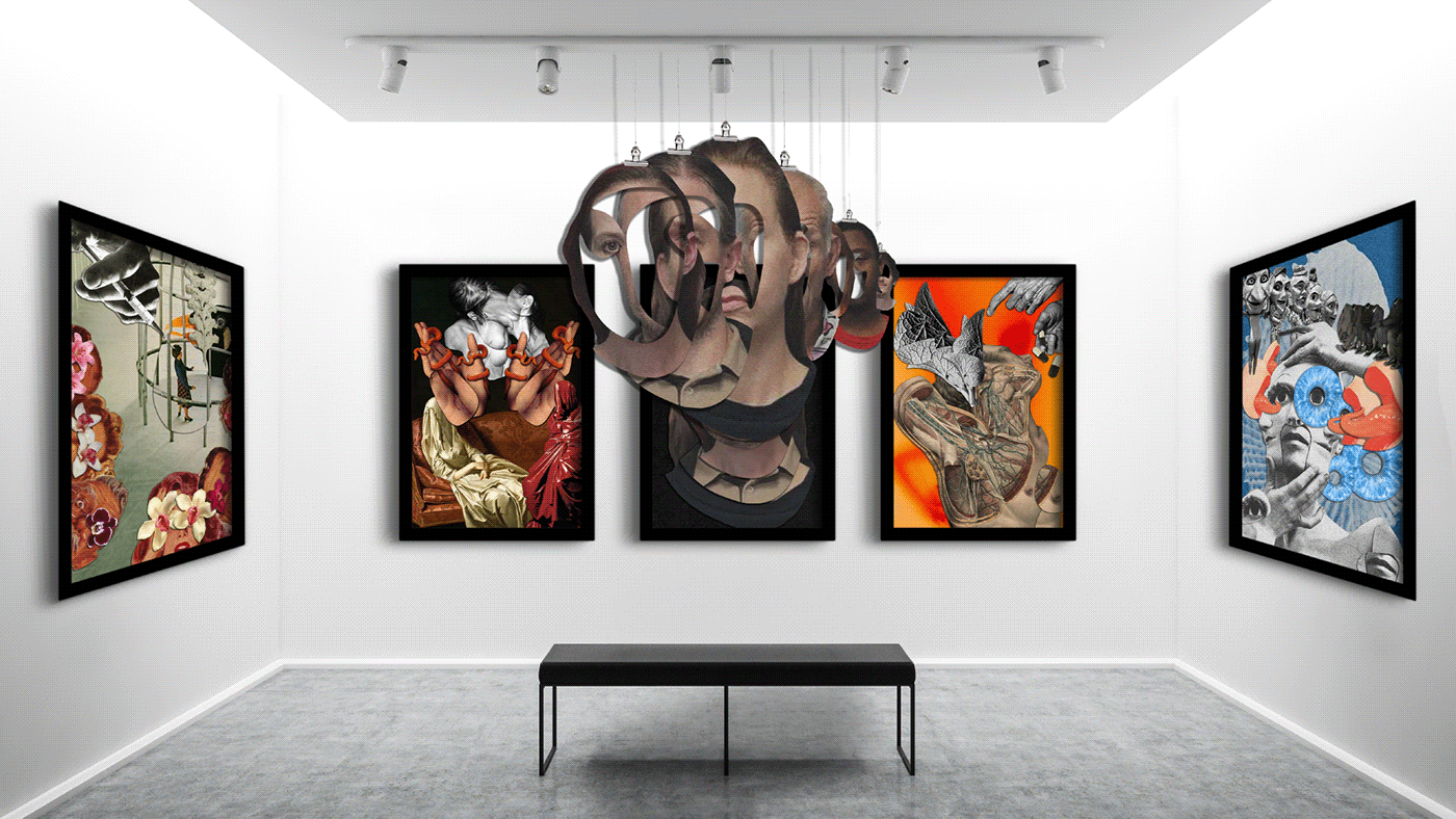artwork Digital Art  concept art collage Poster Design Exhibition  Abstract Art design artist collage art