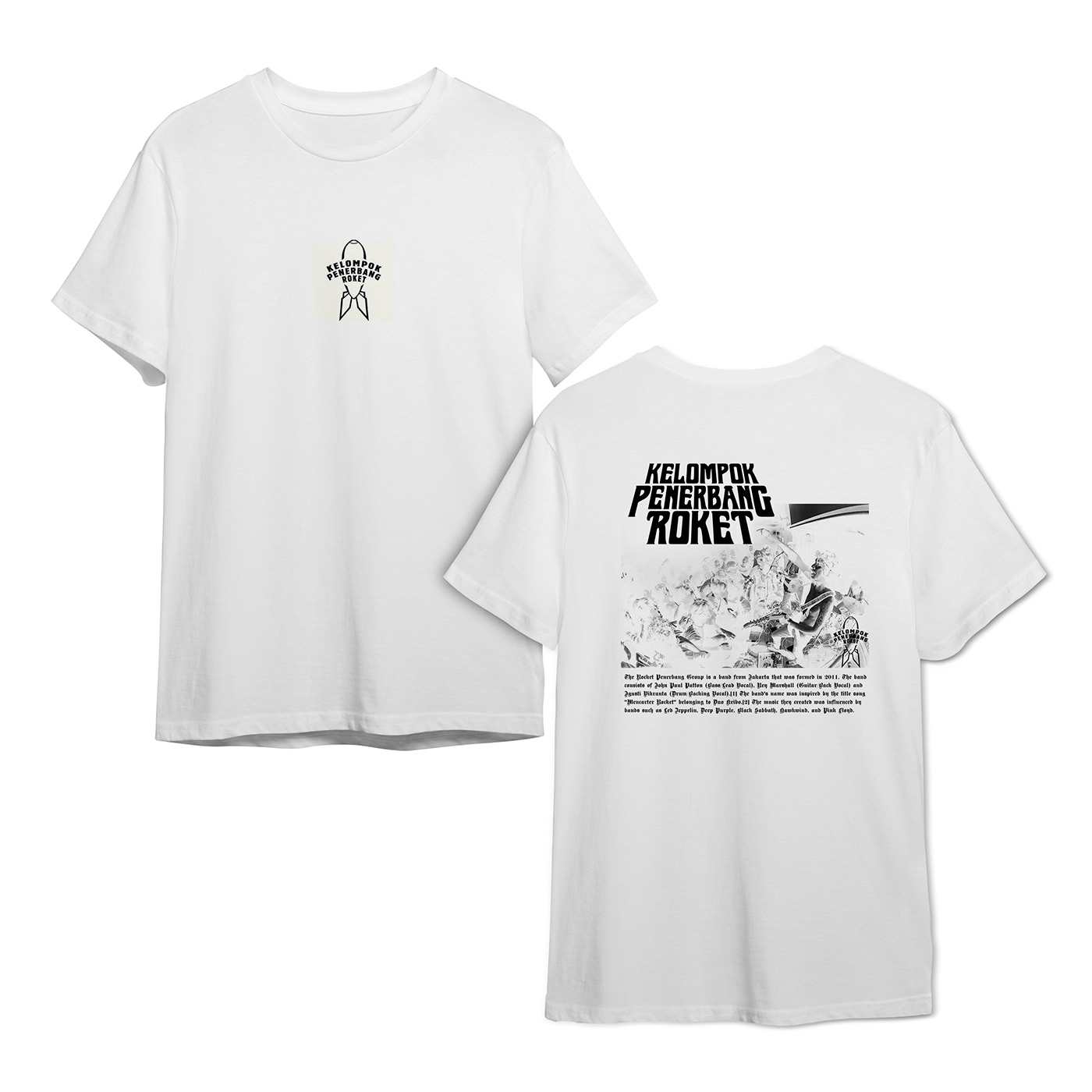 band Clothing free mockup  Kelompok Penerbang Roket mock up Mockup psd template streetwear T-Shirt Design tshirt