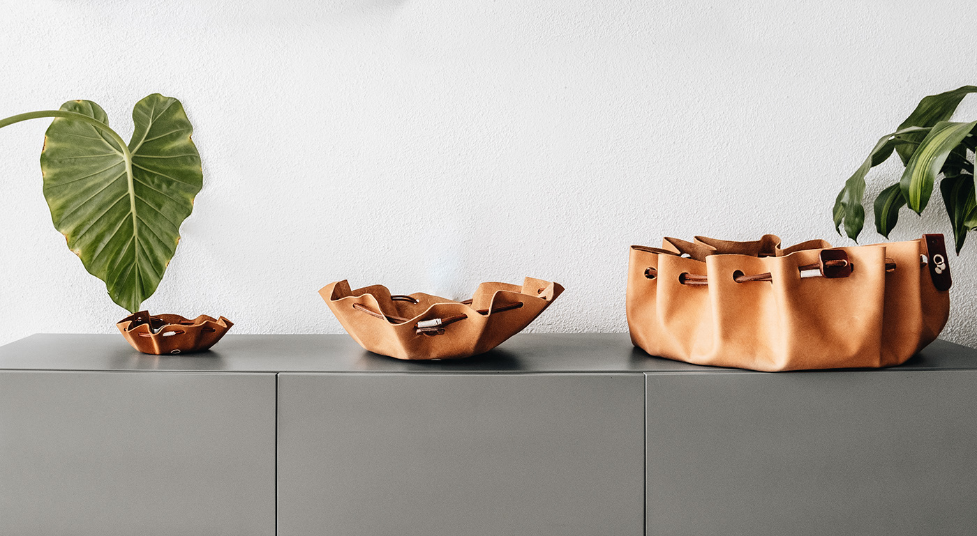 adolfo navarro bag containers home homeware leather mexico piel product design 
