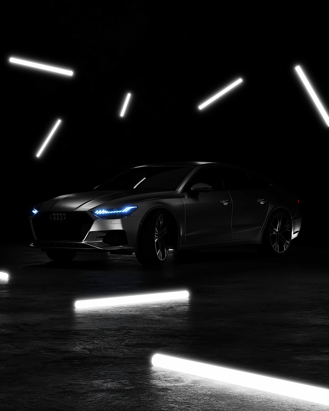 Cars Audi Advertising  visualization automotive   Render CGI rendering photorealistic 3D