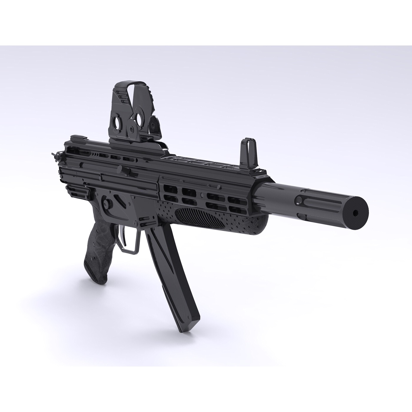 Gun gundesign automatic SMG design sketch sci cg