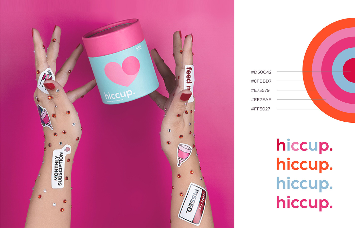 Packaging design graphic design  Sustainable menstrual cup eco friendly Minimla Design vibrant