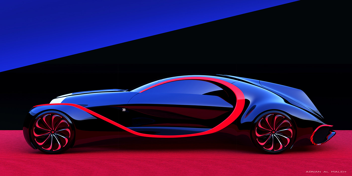 3D automotive   bugatti BUGATTI ART car design Cars Chiron concept luxury cars sketch