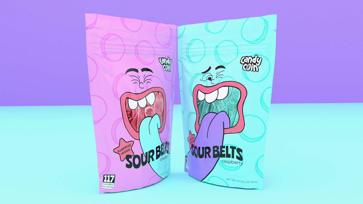 branding  Candy candy packaging Fun logo Packaging Playful Pouch Packaging sweet visual identity