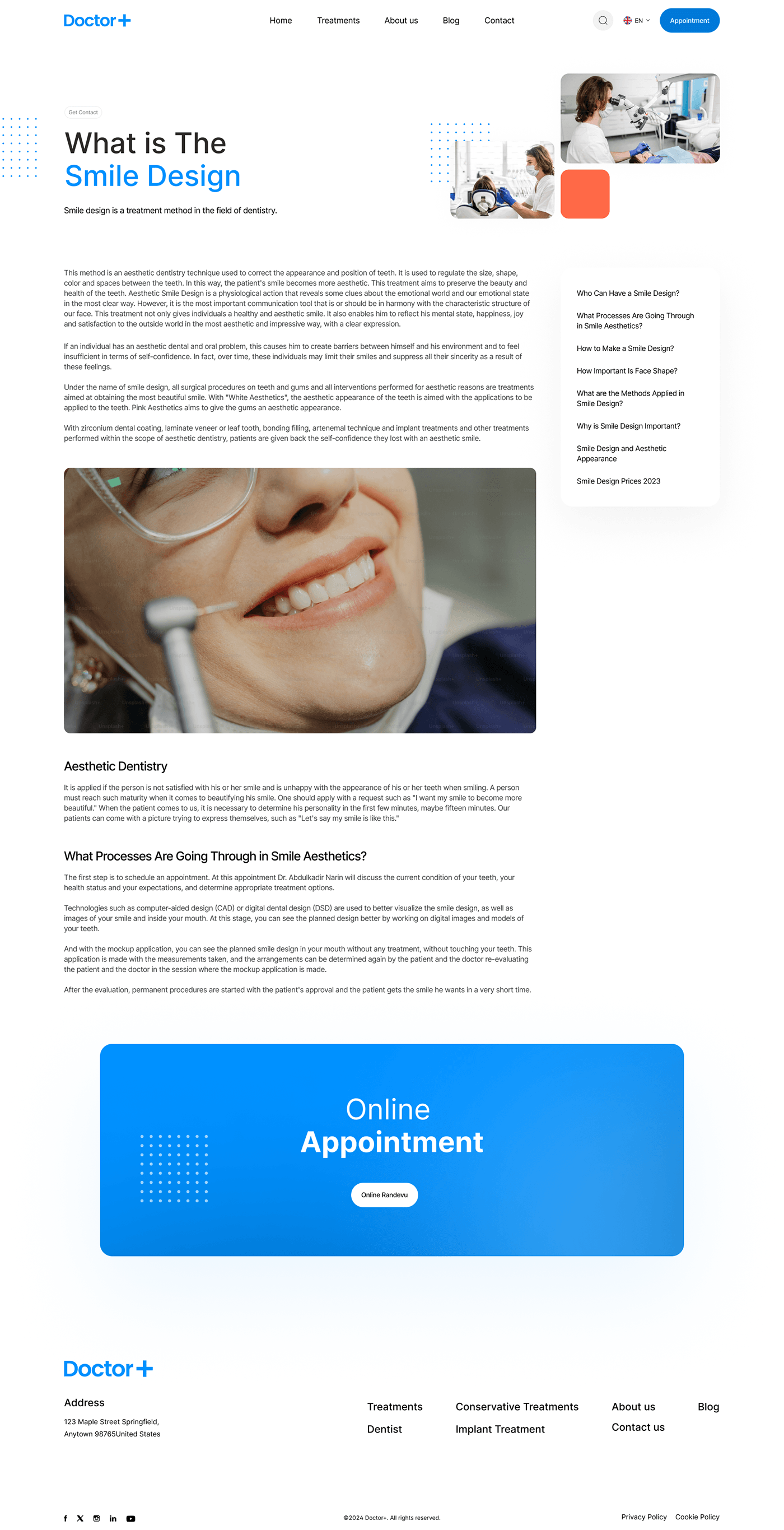 dental clinic dentist dental care UI/UX Design Web Design 