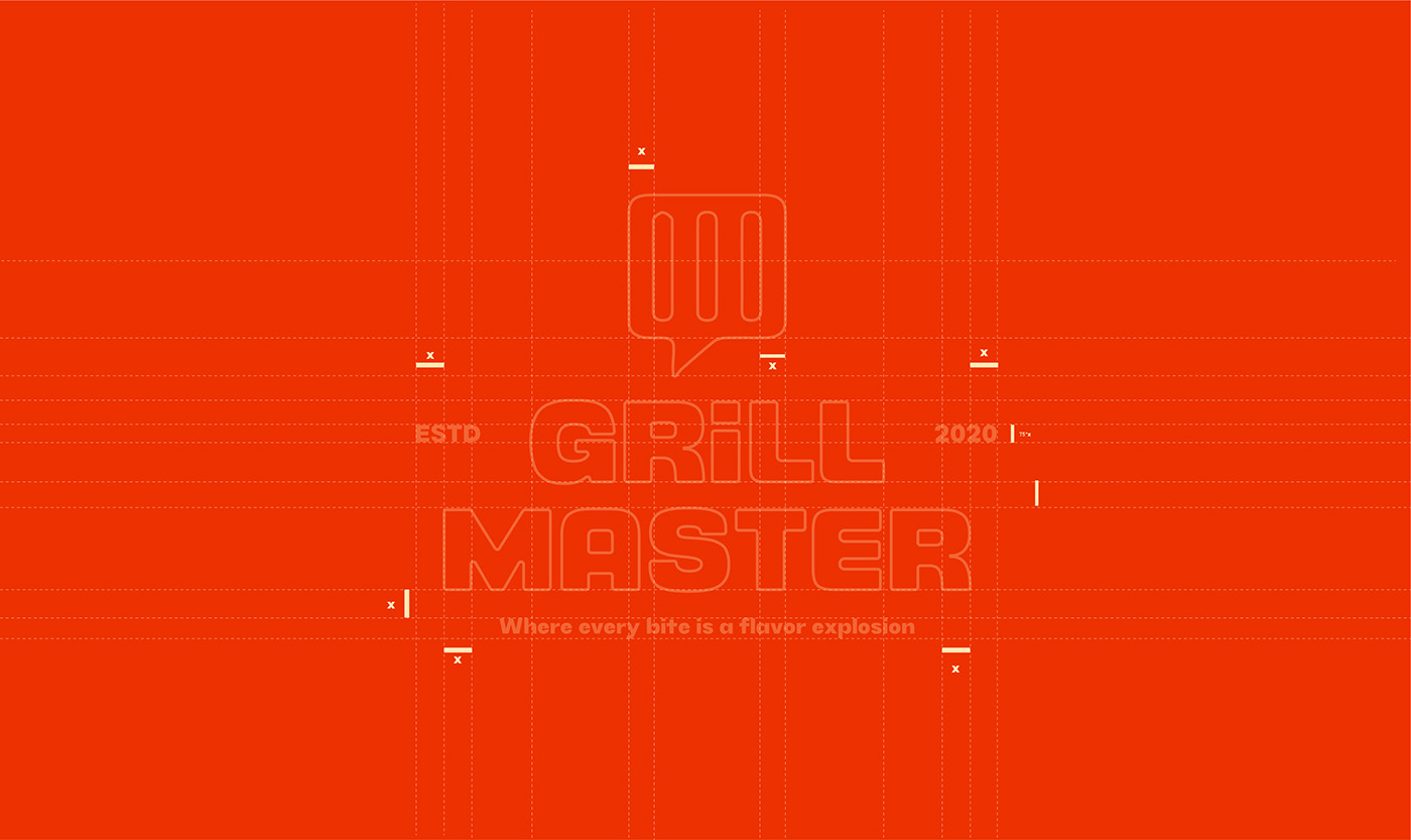 brand identity burger restaurant barbecue grill wordmark logos Logo Design
