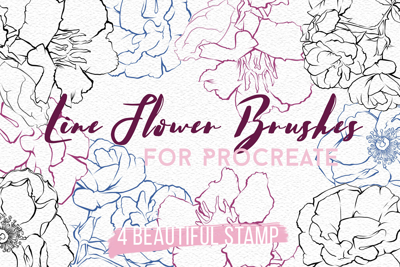 Brushes for procreate brushes Procreate Flowers Digital Art  ILLUSTRATION  brush