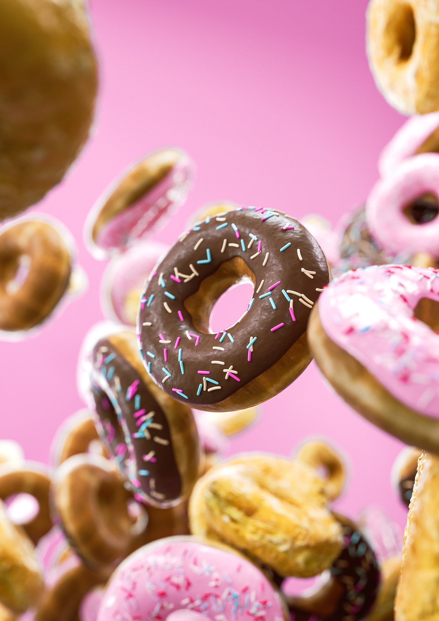 3D CGI CG Food  Donuts art