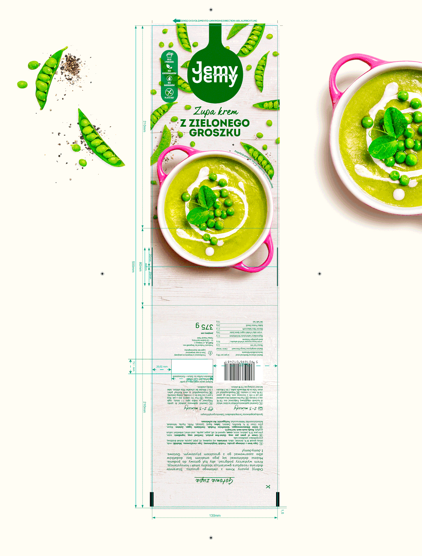 bag Food  Food Packaging Packaging packaging design print print design  Soup visual identity Website