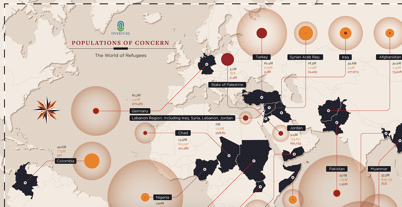 Data data visualization design art map infographic Refugees migrants magazine ILLUSTRATION 