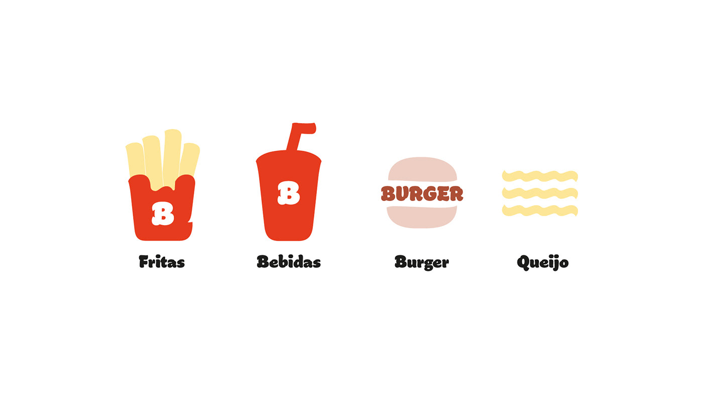 brand burger burger shop delivery Food  Fries take away visual identity