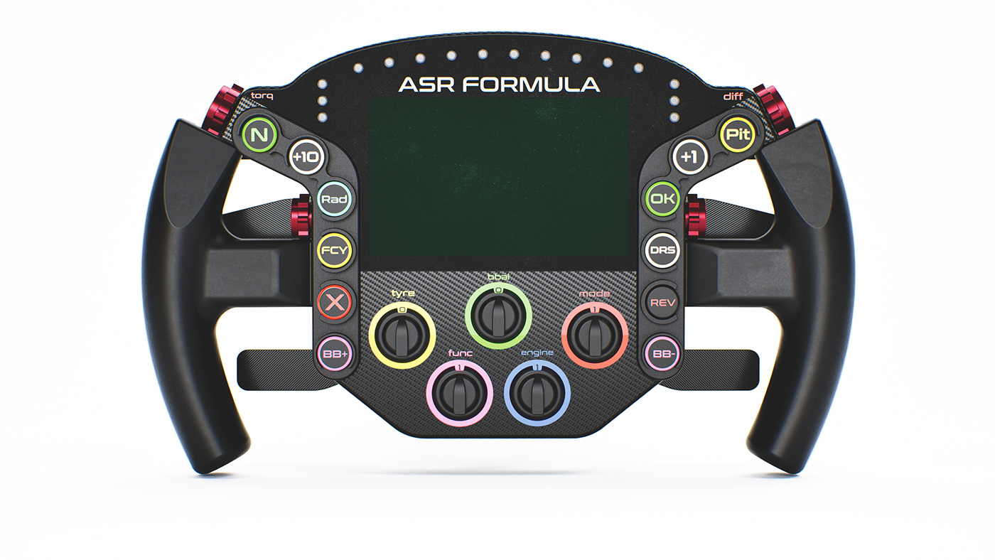 Rhino Rhinoceros twinmotion 3D Render modern Formula1 Motorsport race steering wheel