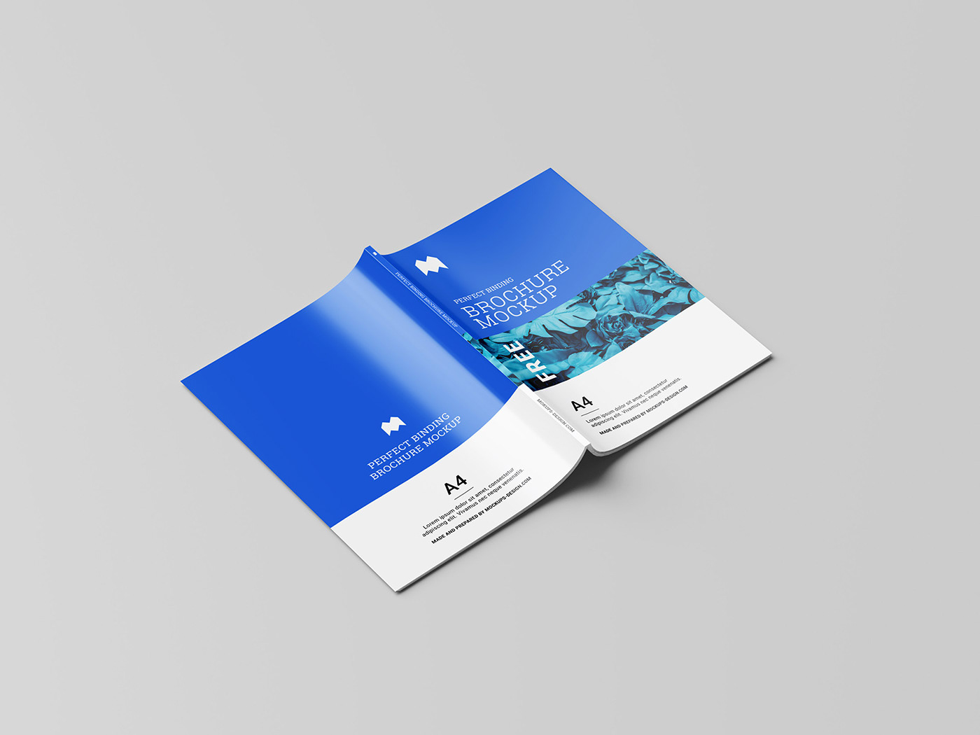 free Mockup brochure catalog Perfect Binding psd book download