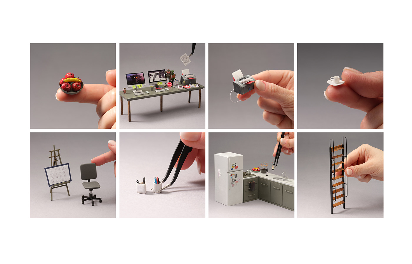 Diorama Miniature miniatures minyatur Advertising  agency selfpromotion design crafting Sustainability