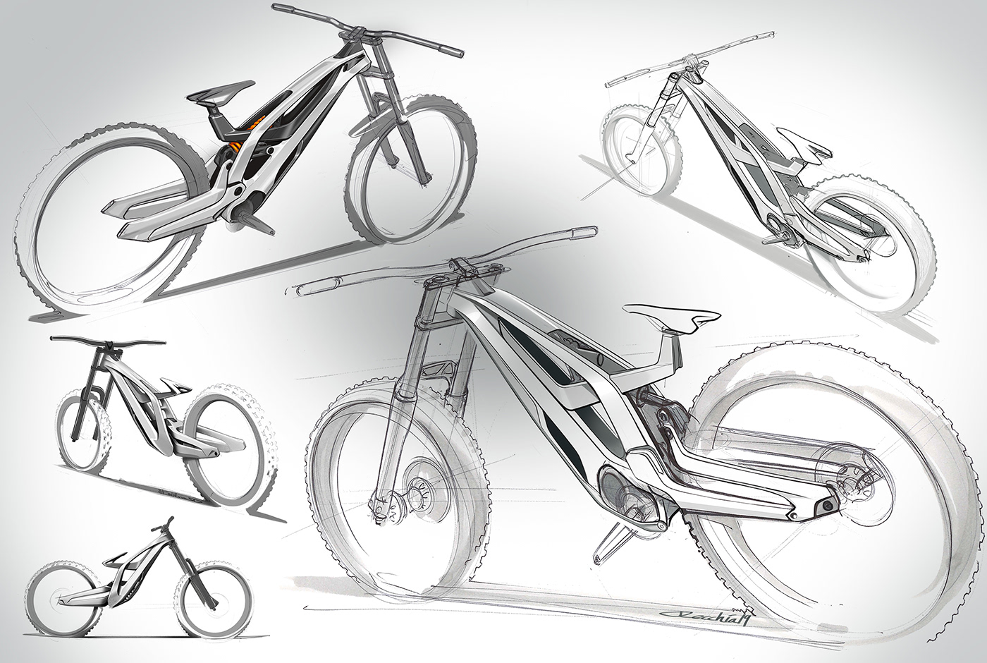 Bicycle Design Bike Sketches  industrial design  Modern Design ideation sketches product design  concept design award winning Transportation Design