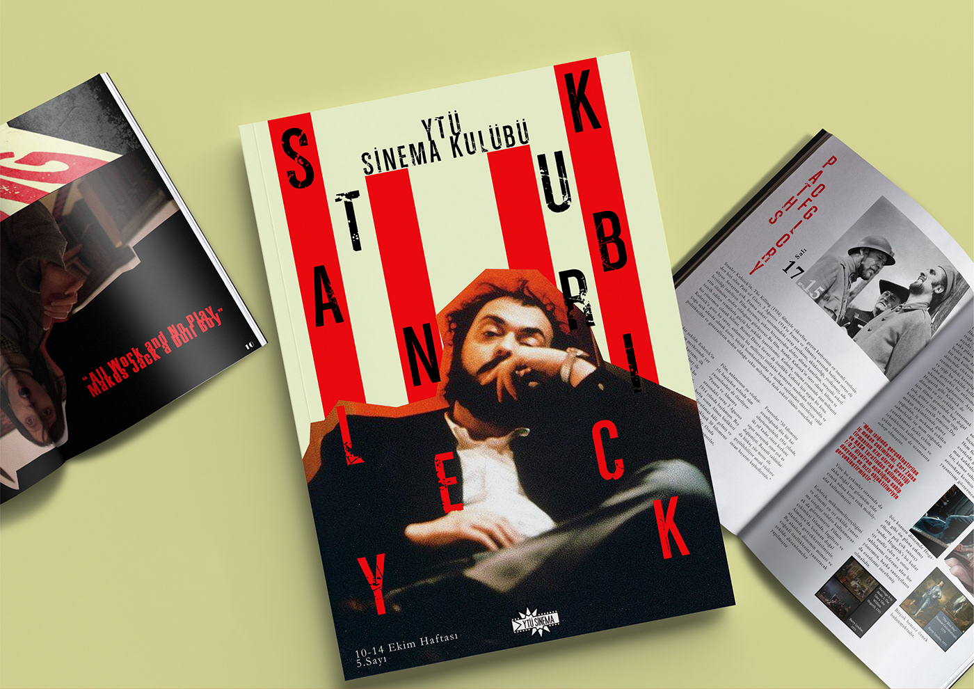 graphic magazine cover design editorial Cinema Stanley Kubrick design Layout Design