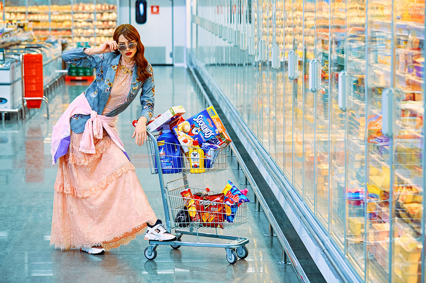 Supermarket Fashion  fashion story Shopping redhead brands