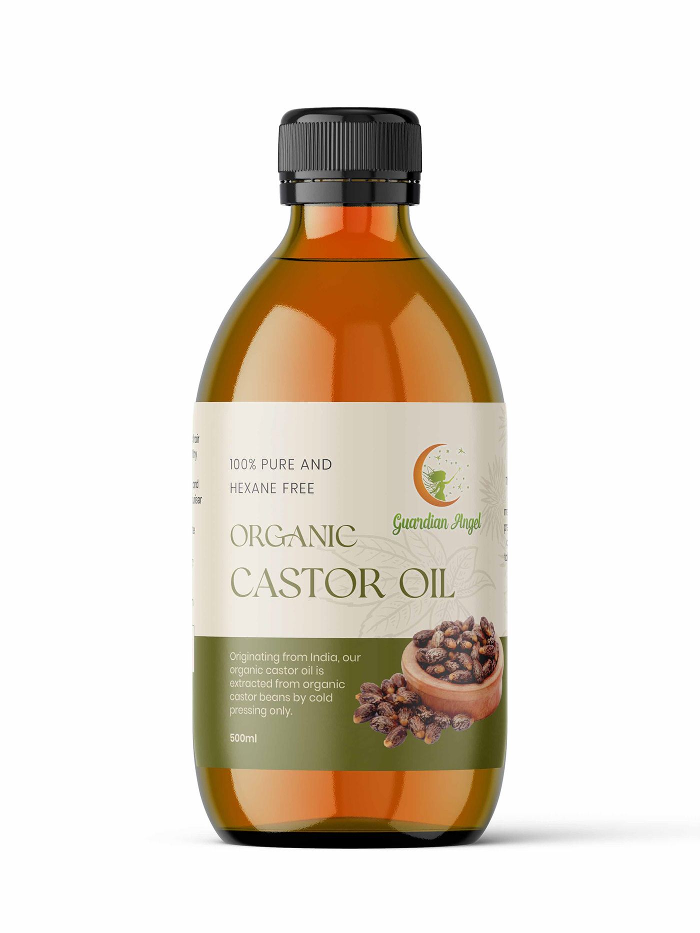 oil label castor oil packaging design castor oil label