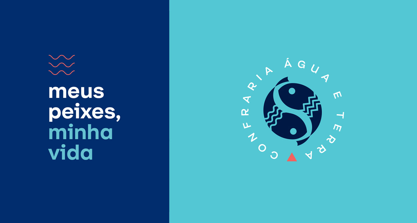 confraria pet shop aquarismo aquario peixe icone redesign logo brand identity visual identity